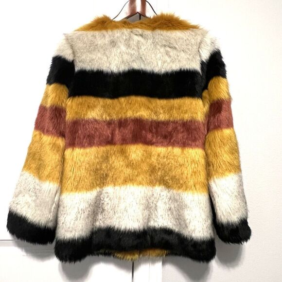 Zara Faux Fur Jacket Coat - Picture 9 of 10